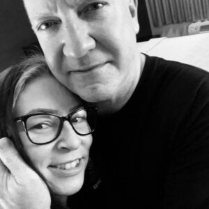 Black-and-white close-up of Dave and Elza - MarqEight Website Design Services Clients